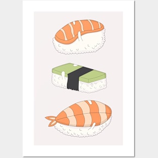 Cute sushi Posters and Art